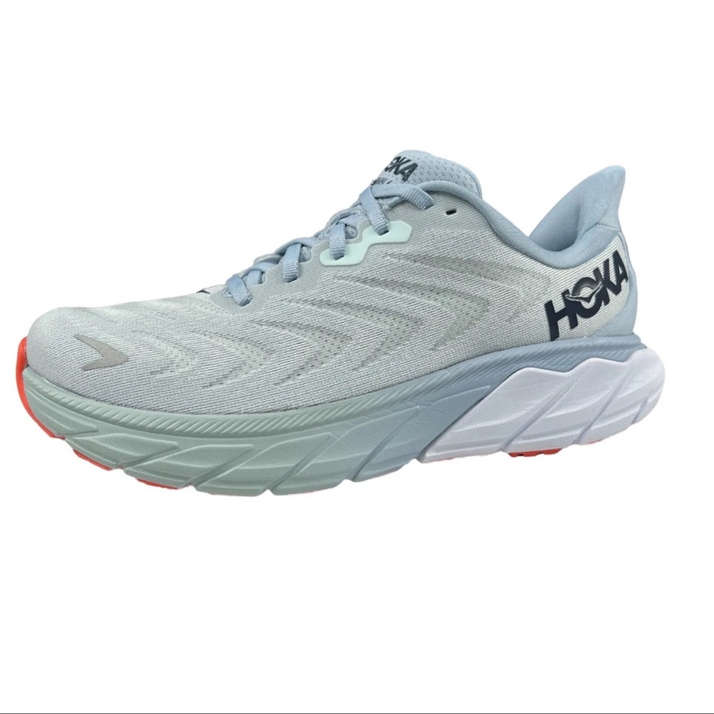 Hoka One One Arahi 6 Womens Size 8.5 WIDE Running Shoes Plein Air Blue Fog.